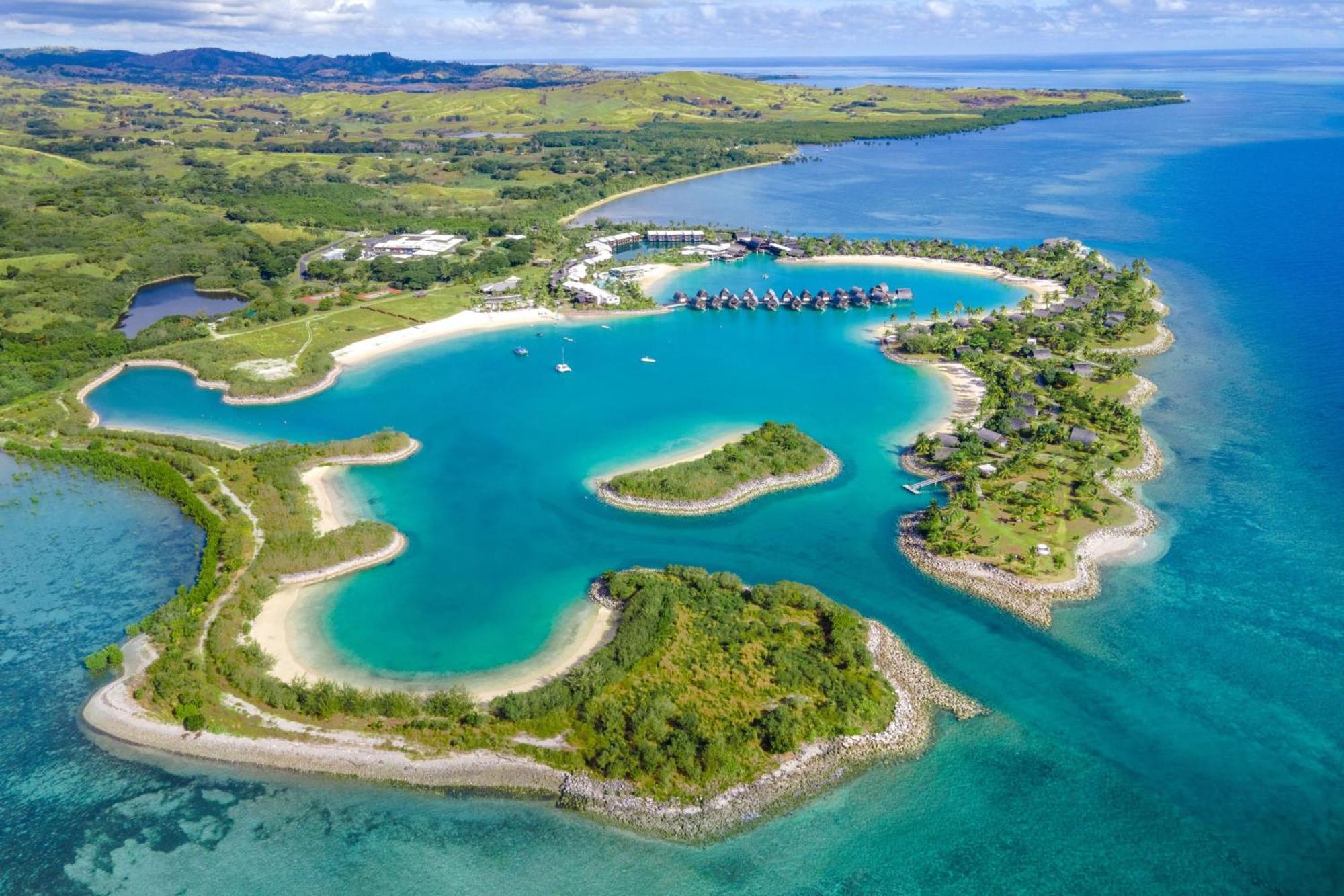 Fiji Marriott Resort Momi Bay Bagian luar foto Aerial view of the resort