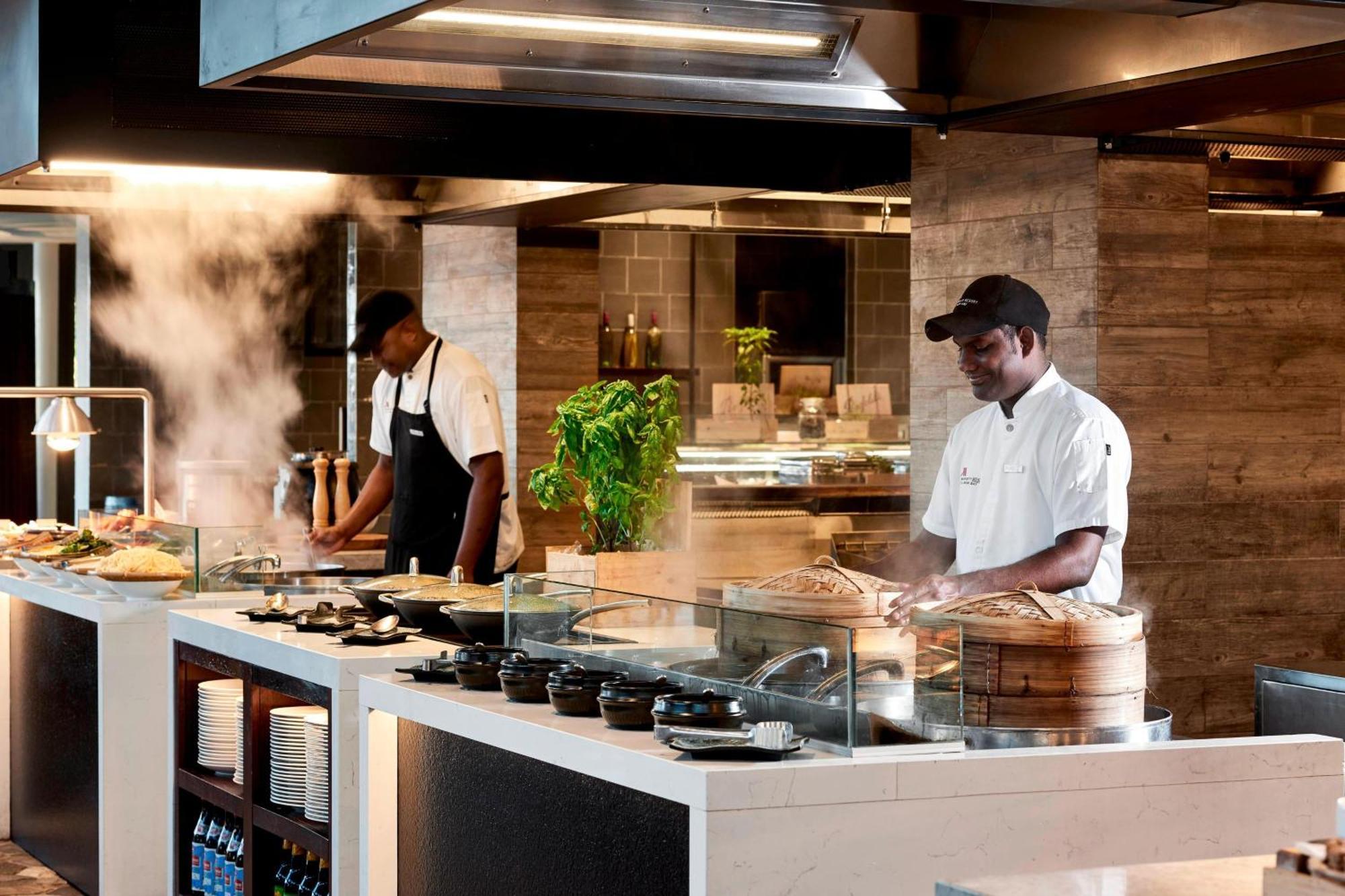 Fiji Marriott Resort Momi Bay Bagian luar foto A live kitchen on board a cruise ship